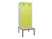 locker met bank,voor scheiding van kleding,HxBxD 2120x800x815mm,2vak