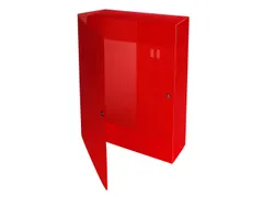 Klasseerdoos PP opaak rug 80mm rood