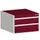 ladekast HxBxD 400x650x525mm 2laden RAL7035 front RAL3004