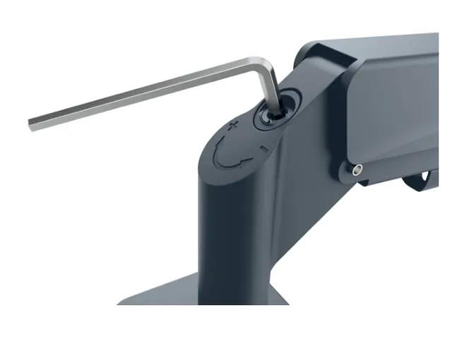 Monitor- en laptoparm Leitz Ergo ruimtebesparend dubbel donkergrijs