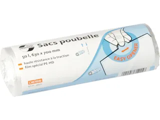 Universal Plus vuilniszak 10 micron 63x70 cm 50L wit rol 50 stuks - 2