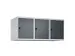 opzetkast,v. locker,3vak.,vak B 400mm,HxBxD 500x1200x500mm,vleugeldeur