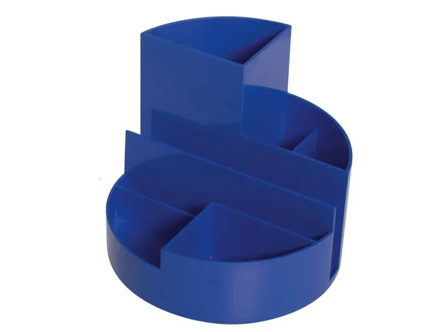 Pennenkoker MAUL roundbox 7 vakken Ø140x125mm blauw