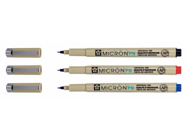 Fineliner Sakura Pigma Micron 0,4mm assorti blister 3 pièces