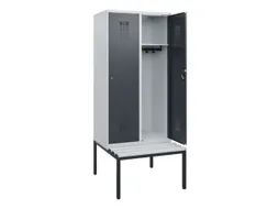 locker met bank,HxBxD 1950x800x815mm,2vak,vak B 400mm,cilinderslot