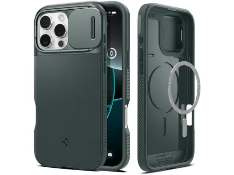 Optik Armor MagSafe Apple iPhone 17 Pro Max Hoesje Camera Slider Groen