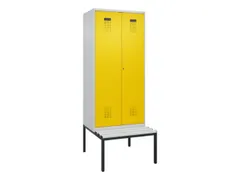PBM-locker met bank,HxBxD 2120x800x815mm,2vak,vak B 400mm