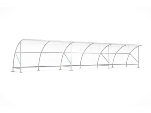 overdekte fietsenstalling,HxBxD 2290x12350x2180mm,wanden acrylglas