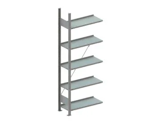 Inhaakstelling Aanbouw 2000x750x300mm 5legborden Vaklast 80kg - 1