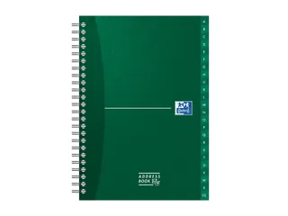 Adresboek Oxford Essentials A5 72vel dubbelspiraal assorti - 8