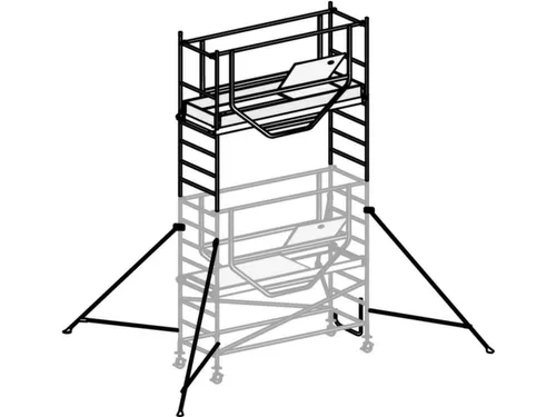 rolsteiger,1platform(s),1luik,platform BxD 2080x610mm,aluminium