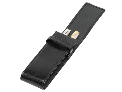 Pennenetui 322 2-delig buffelleer zwart