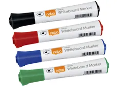 Viltstift Nobo Whiteboard Glide Rond Assorti 3mm Blister à 4st