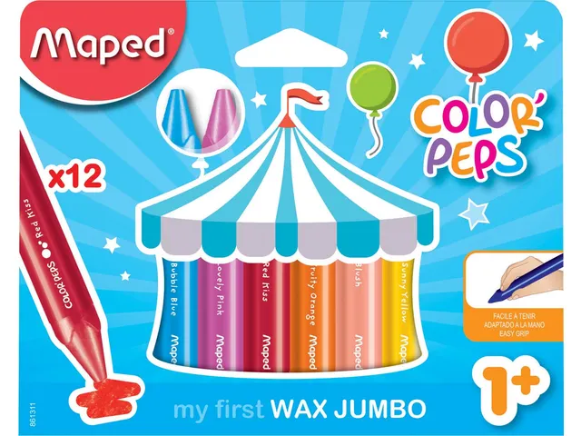 waskrijt Color'Peps Jumbo Early Age 12 stuks
