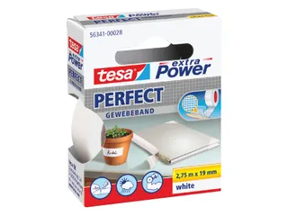Plakband Tesa textiel 19mmx2.75m wit - 1