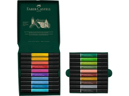 Tekenstift Faber-Castell Pitt Artist Pen duo marker etui a 20 stuks