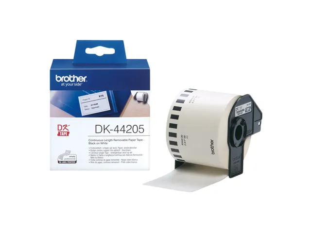 Label etiket Brother DK-44205 62mmx30.48m wit