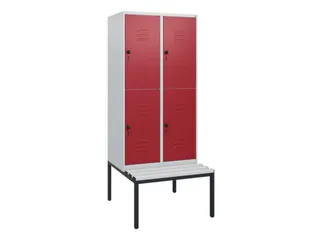 Dubbeldekse dekenkist,HxBxD 1950x800x815mm,2x2vak.,vak B 400mm - 1