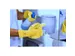 Mapa Vital 124 latex handschoenen, geel, maat 8, Medium, 10 paar