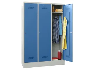 lockerkast,HxBxD 1850x1200x500mm,3vak,RAL7035,front RAL5012 - 2
