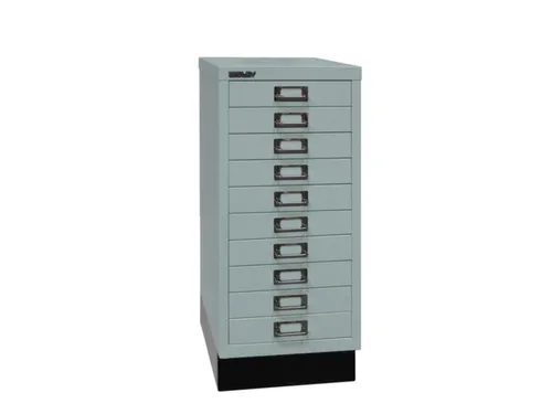 kantoor-ladekast HxBxD 670x279x380mm 10 laden romp zilverkleurig staal