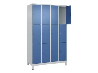 lockerkast,HxBxD 1950x1200x500mm,4x3vakken,vak B 300mm,cil.-slot - 1