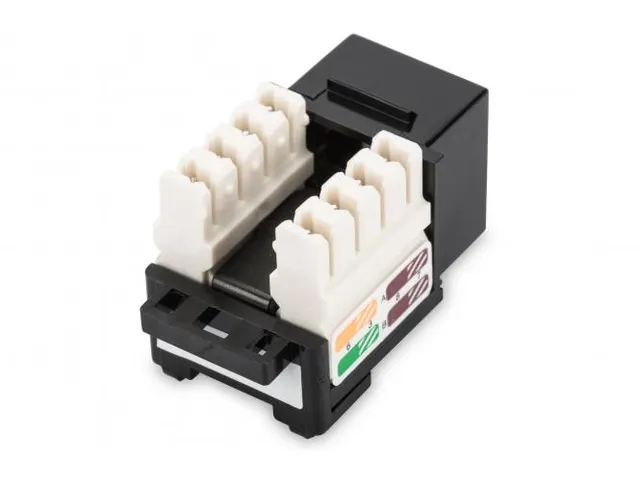 CAT 5e Keystone-module niet-afgeschermd RJ45 naar LSA Zwart