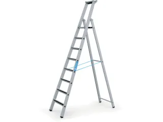veiligheidsladder,eenzijdig,8treden m. R13-laag,stand H 2,12m - 2