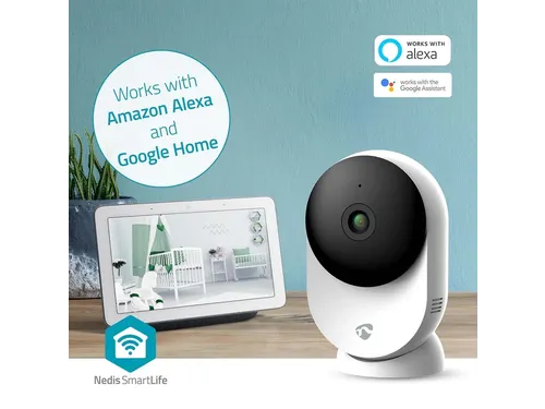 Beveiligingscamera Nedis Smartlife Wifi indoor 3MP Full HD 1296p wit