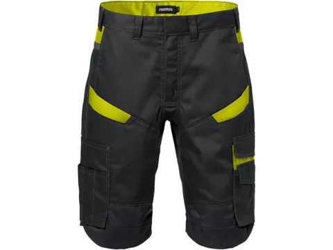 Fristads 2562 STFP short, zwart/fluo geel, maat 48, per stuk