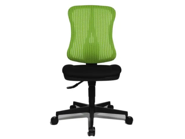 Bureaustoel Zitting Zwart Rugleuning Met Netbekleding In Groen