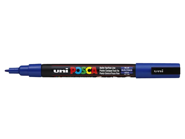 Verfstift Posca PC3M Fijne punt 0,9-1,3mm Donkerblauw