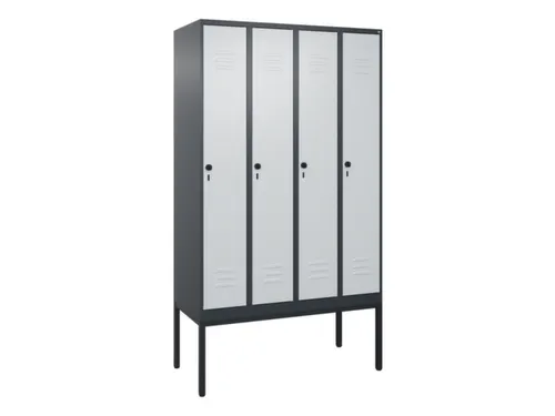 locker,HxBxD 2120x1200x500mm,4vak,vak B 300mm,draaigrendel
