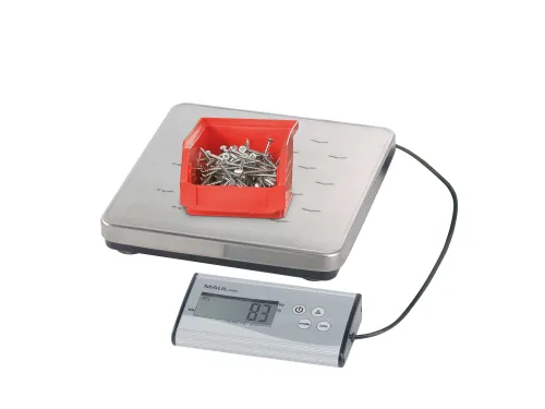 Pakketweger MAUL Cargo 50kg metalen plateau 27x27cm + 9V batterij zilv
