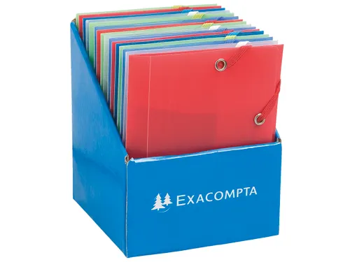 Elastomap 3 kleppen Polypro Chromaline pocket formaat 12x16cm Assorti