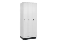 locker,HxBxD 1950x750x500mm,3vak,vak B 250mm,draaigrendel,sokkel