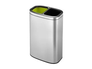 Afvalbak Mat Rvs OLI-Cube Open Top Bin 20+20 Liter - 2