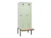 locker met bank,voor scheiding van kleding,HxBxD 2120x800x815mm,2vak