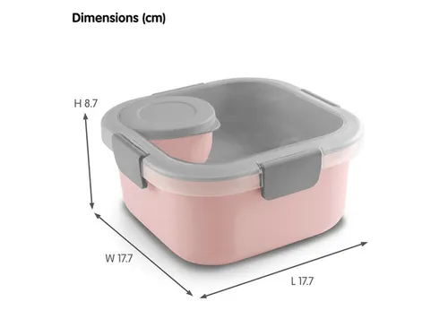 #*Lunch kit Roze Sigma home food17,7 x 17,7 x 8,7 cm