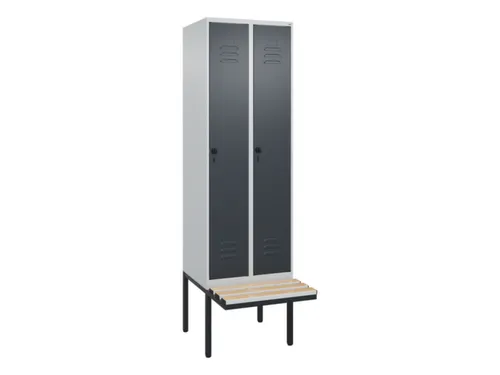locker voor scheiding van kleding,HxBxD 2120x600x815mm,2vak