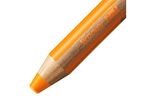 Kleurpotloden STABILO 880 woody 3 in 1 multitalent oranje