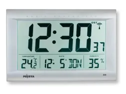 Digitale Radiowandklok Kunststof 270x410x43mm Lcd Cijfer H 120mm