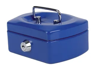 Geldkist Pavo met muntgleuf 125x95x60mm blauw - 4