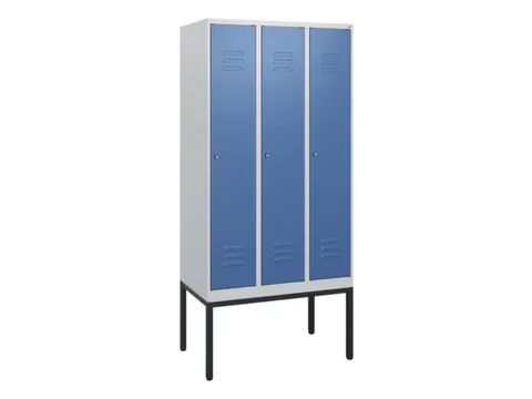 locker,HxBxD 1950x900x500mm,3vak,vak B 300mm,cil.-slot,voetonderstel