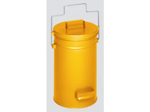 veiligheidsafvalbakken,25l,HxØ 500x270mm,romp staal RAL1023