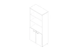 kantoorkast,HxBxD 2000x900x450mm,3xhouten vloer,5ordnerhoogte,romp wit