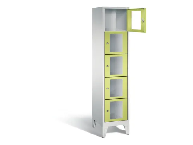 Lockerkast 1850x420x500mm 1x5 vakken Cilinderslot Poten, RDS1108060