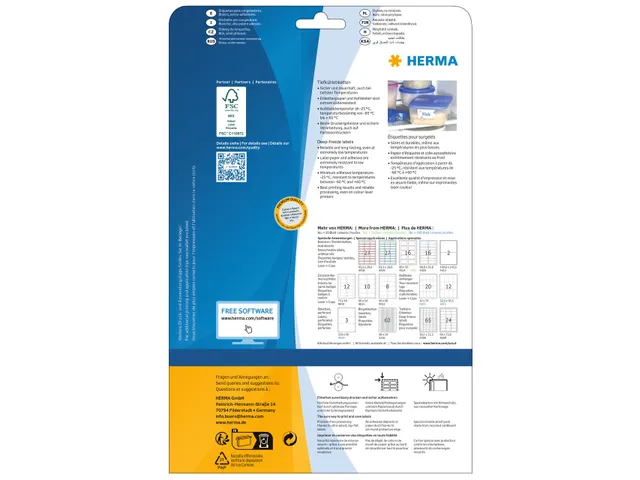 HERMA 4388 Diepvries etiketten A4 38.1x21.2mm Wit 1625 stuks