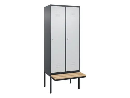 locker met bank,HxBxD 2120x800x815mm,2vak,vak B 400mm,cil.-slot