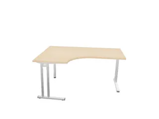 bureau in vrije vorm,HxBxD 740x1600x1200mm,vrije vorm,NE-esdoorn - 1